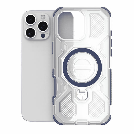 Hülle für OnePlus 15, Techsuit, Carbon Shield Pro, Blau