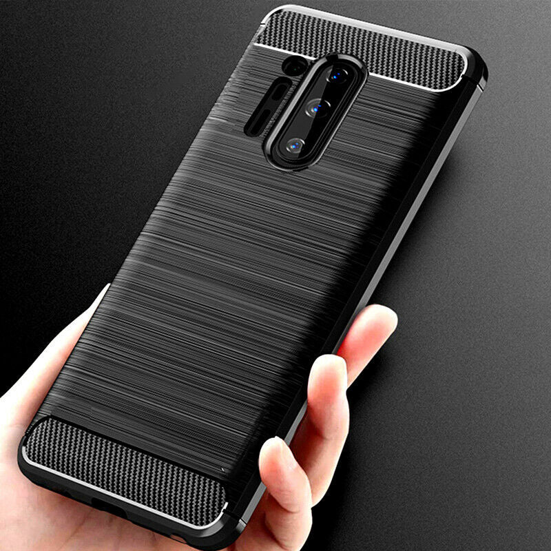 Hülle für OnePlus 8 Pro, Techsuit, Carbon, Schwarz