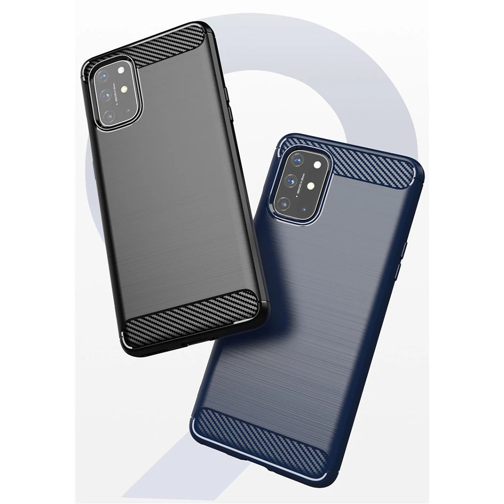 Hülle für OnePlus 8T, Techsuit, Carbon, Schwarz
