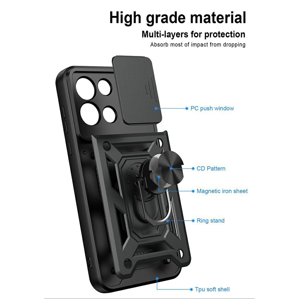 Hülle für OnePlus Nord 6, Techsuit, CamShield, Schwarz
