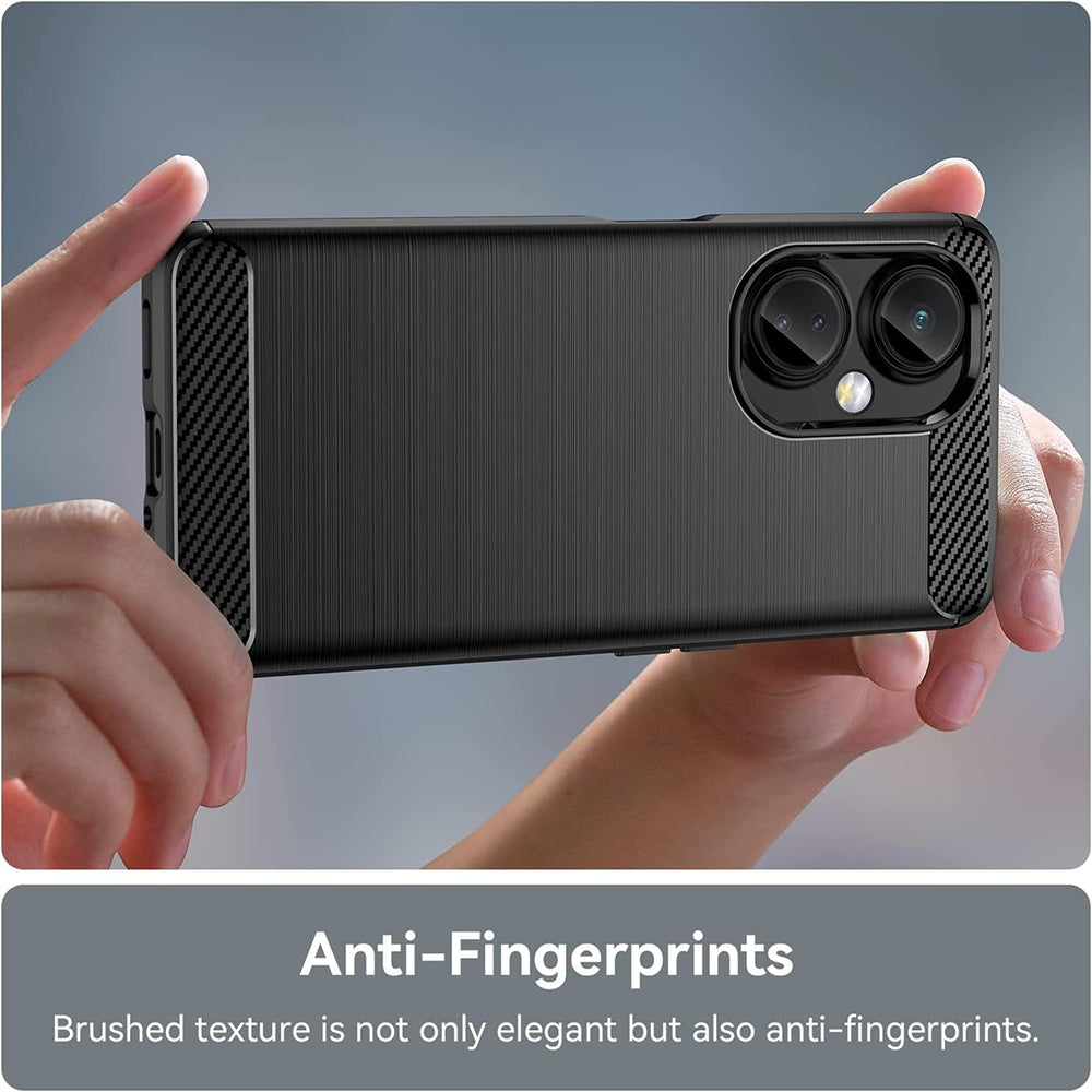 Hülle für OnePlus Nord CE 3 Lite, Techsuit, Carbon, Schwarz