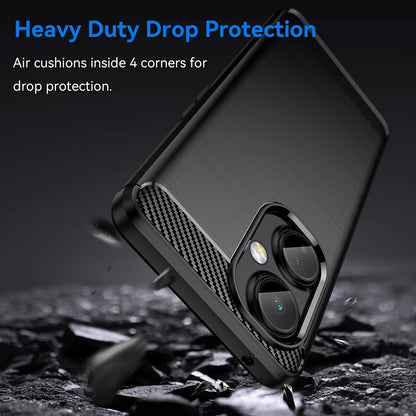 Hülle für OnePlus Nord CE 3 Lite, Techsuit, Carbon, Schwarz