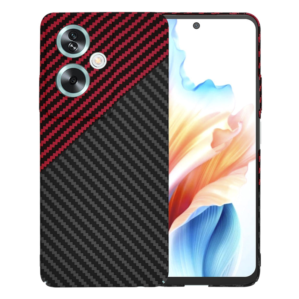 Hülle für OnePlus Nord N30 SE / Oppo A79, Techsuit, Carbonite FiberShell, Schwarz Rot