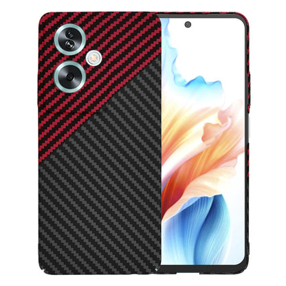 Hülle für OnePlus Nord N30 SE / Oppo A79, Techsuit, Carbonite FiberShell, Schwarz Rot