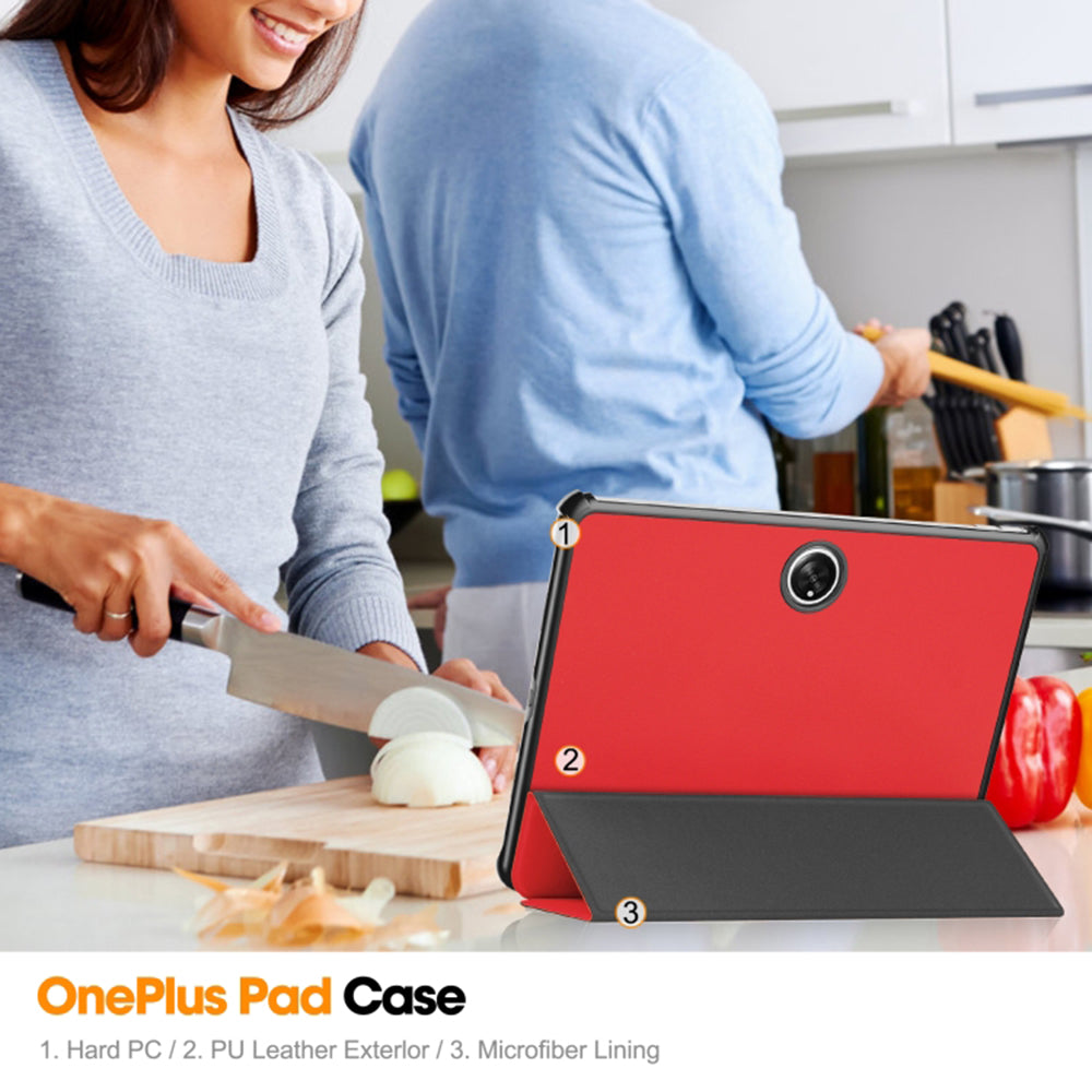 Hülle für OnePlus Pad, Techsuit, FoldPro, Rot