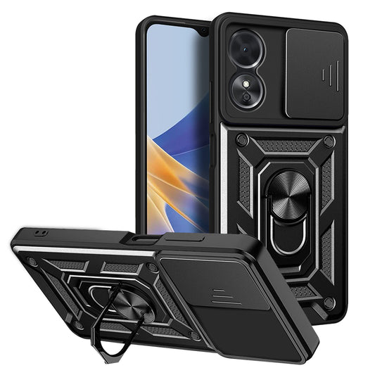 Hülle für Oppo A17, Techsuit, CamShield, Schwarz
