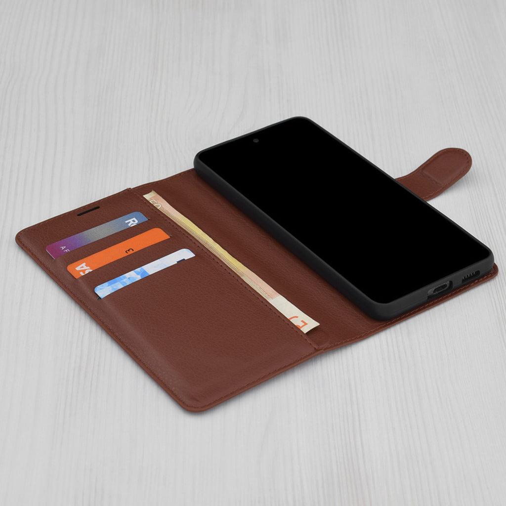 Hülle für Oppo A5 Pro 4G / A5 Pro, Techsuit, Leder-Folio, Braun