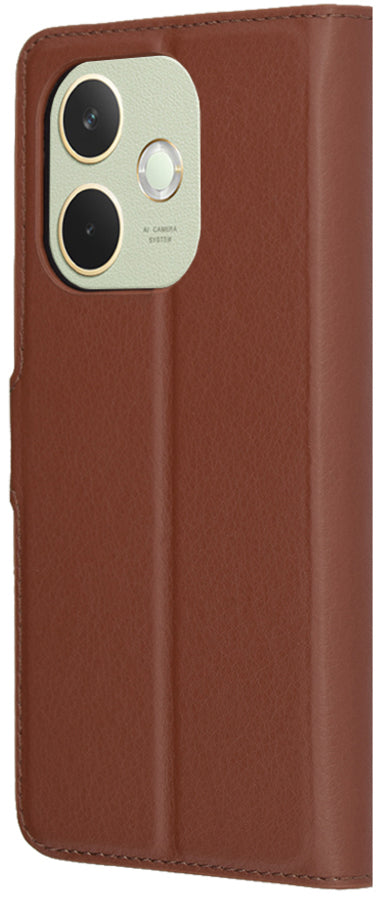 Hülle für Oppo A5 Pro 4G / A5 Pro, Techsuit, Leder-Folio, Braun