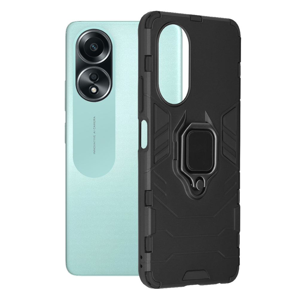 Hülle für Oppo A58 4G, Techsuit, Shield, Schwarz
