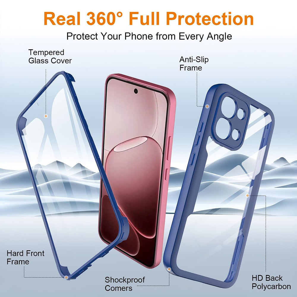 Hülle für Oppo A6 Pro 5G / A6 Pro 4G, Techsuit, ColorVerse 360, Blau