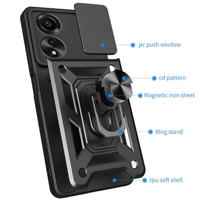 Hülle für Oppo A60, Techsuit, CamShield, Schwarz