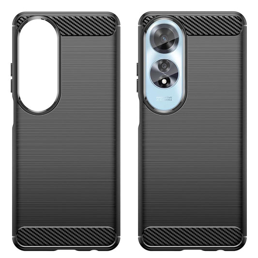 Hülle für Oppo A60, Techsuit, Carbon, Schwarz