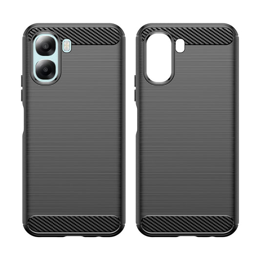 Hülle für Oppo A6x 4G / A6x, Techsuit, Carbon, Schwarz