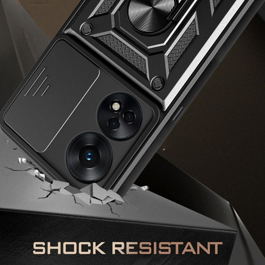Hülle für Oppo A78 4G, Techsuit, CamShield, Schwarz