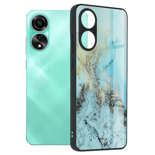 Hülle für Oppo A78 4G, Techsuit, Glaze, Blau