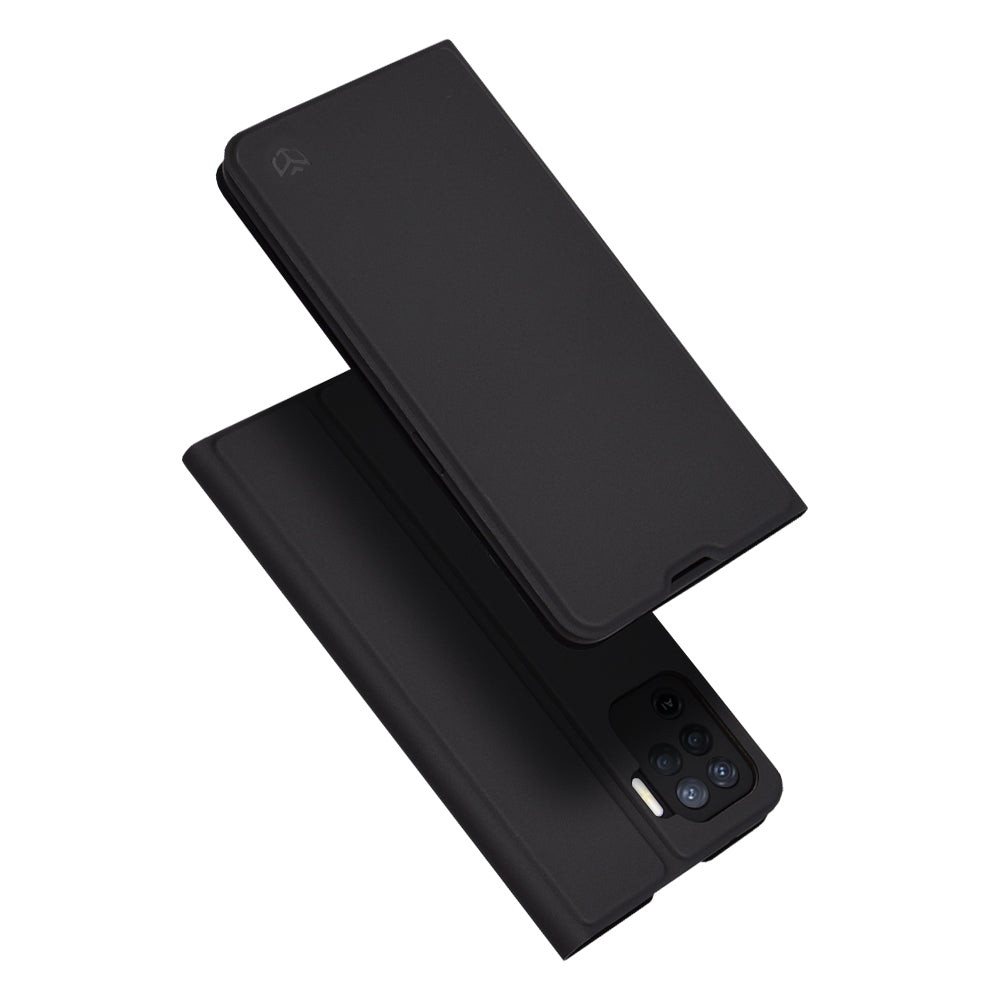 Hülle für Oppo A94 / Reno5 Lite, Techsuit, Magskin Book, Schwarz