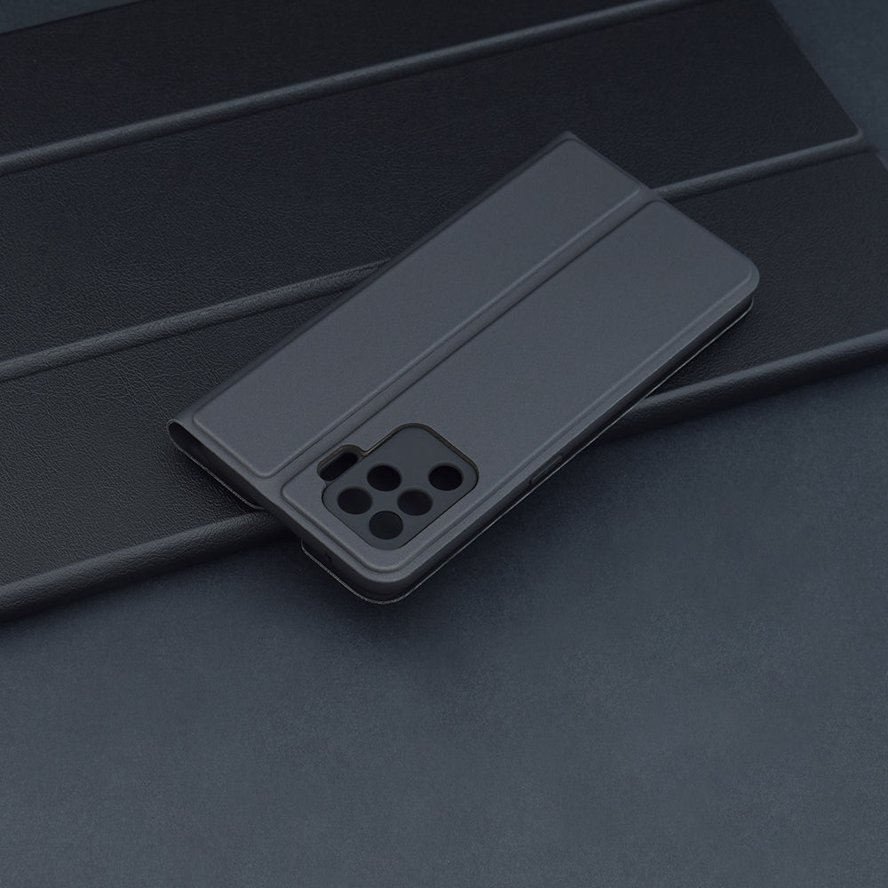 Hülle für Oppo A94 / Reno5 Lite, Techsuit, Magskin Book, Schwarz