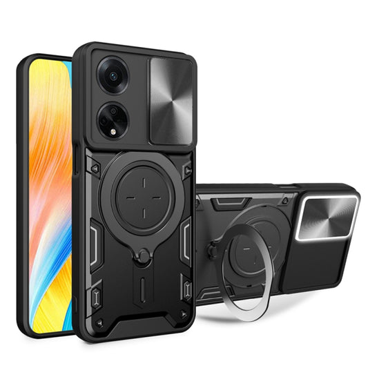 Hülle für Oppo A98, Techsuit, CamGuard Pro, Schwarz