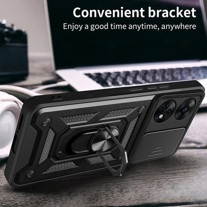 Case for Oppo A98, Techsuit, CamShield, Black