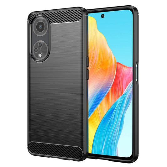 Hülle für Oppo A98, Techsuit, Carbon, Schwarz