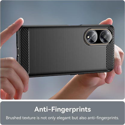 Hülle für Oppo A98, Techsuit, Carbon, Schwarz