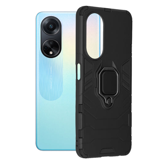 Hülle für Oppo A98, Techsuit, Shield, Schwarz