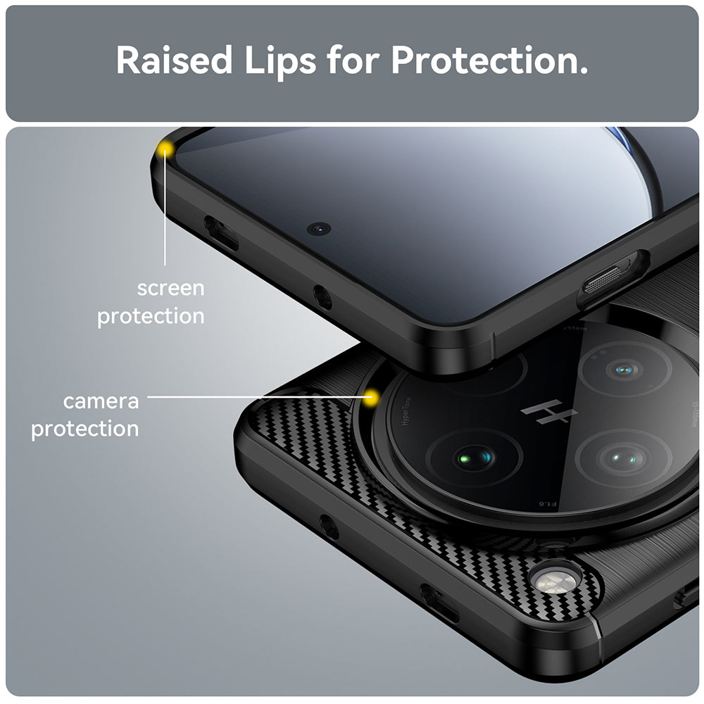 Hülle für Oppo Find X8 Pro, Techsuit, Carbon, Schwarz