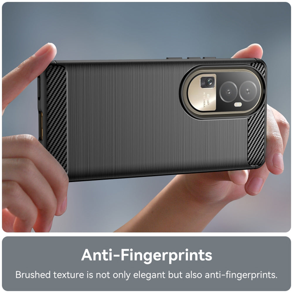 Case for Oppo Reno10 / Reno10 Pro, Techsuit, Carbon, Black