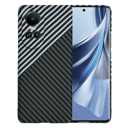 Hülle für Oppo Reno10 / Reno10 Pro, Techsuit, Carbonite FiberShell, Schwarz Grau