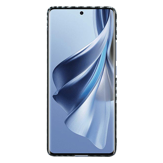 Hülle für Oppo Reno10 / Reno10 Pro, Techsuit, Carbonite FiberShell, Schwarz Grau