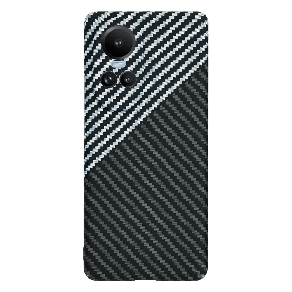 Hülle für Oppo Reno10 / Reno10 Pro, Techsuit, Carbonite FiberShell, Schwarz Grau