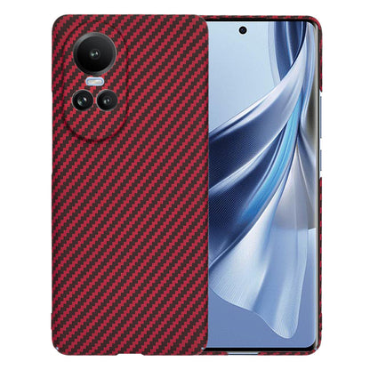 Hülle für Oppo Reno10 / Reno10 Pro, Techsuit, Carbonite FiberShell, Rot