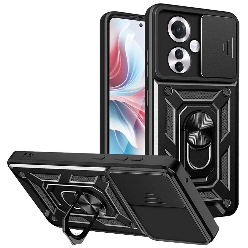 Hülle für Oppo Reno11 F, Techsuit, CamShield, Schwarz