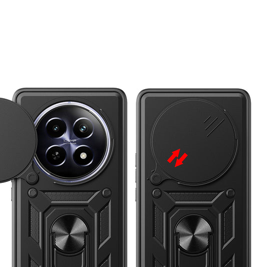 Hülle für Oppo Reno12 FS 5G / Reno12 FS 4G / Reno12 F 4G / Reno12 F, Techsuit, CamShield, Schwarz