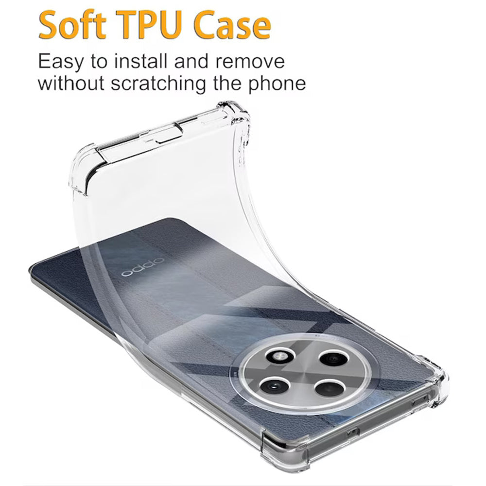Case for Oppo Reno12 FS 5G / Reno12 FS 4G / Reno12 F 4G / Reno12 F, Techsuit, Shockproof Clear, Transparent