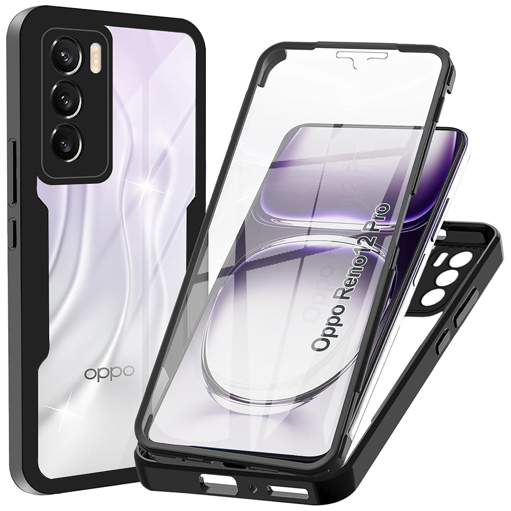 Hülle für Oppo Reno12 Pro, Techsuit, ColorVerse 360, Schwarz