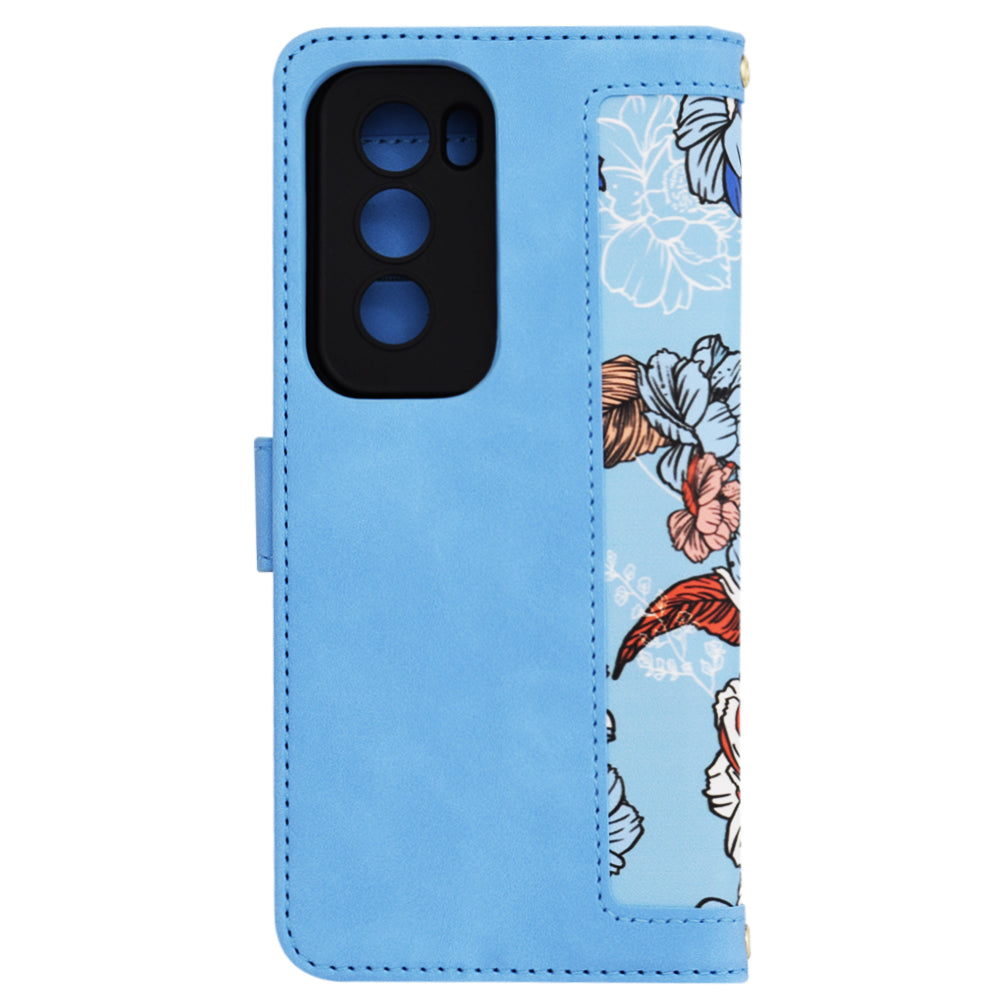 Hülle für Oppo Reno12 Pro, Techsuit, FlipCraft, Blau