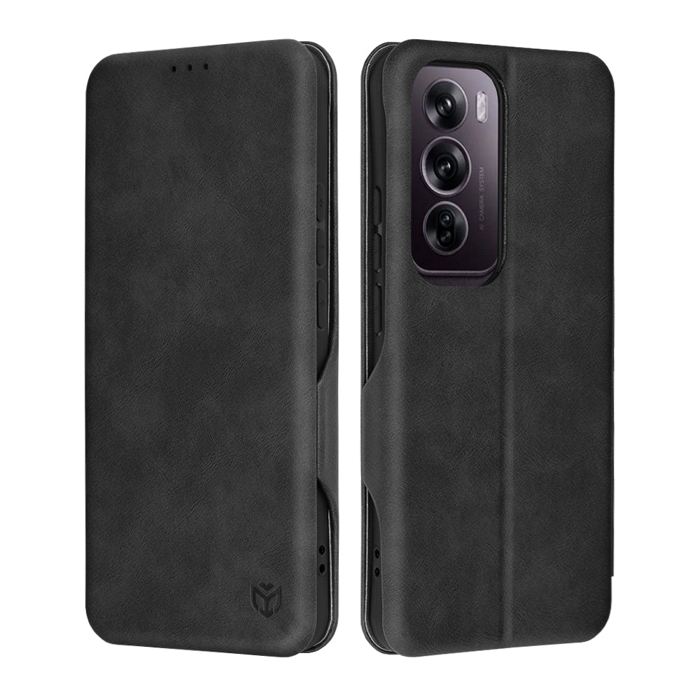 Hülle für Oppo Reno12 Pro, Techsuit, Safe Wallet Plus, Schwarz