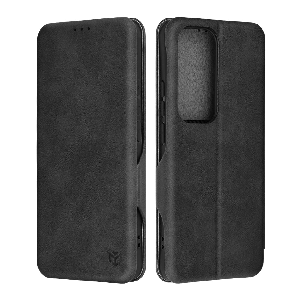 Hülle für Oppo Reno12 Pro, Techsuit, Safe Wallet Plus, Schwarz