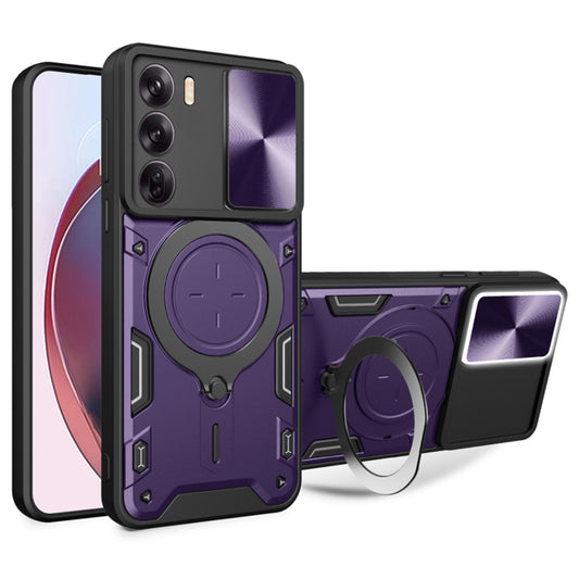 Hülle für Oppo Reno12, Techsuit, CamGuard Pro, Lila