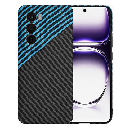 Hülle für Oppo Reno12, Techsuit, Carbonite FiberShell, Schwarz Blau