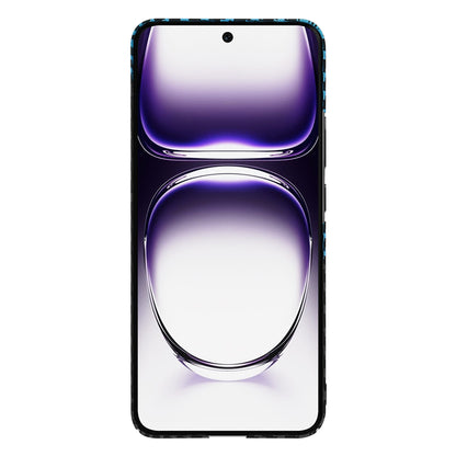 Hülle für Oppo Reno12, Techsuit, Carbonite FiberShell, Schwarz Blau