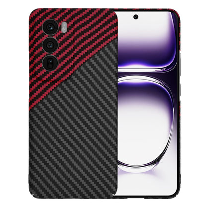 Hülle für Oppo Reno12, Techsuit, Carbonite FiberShell, Schwarz Rot
