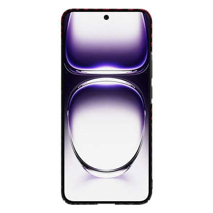 Hülle für Oppo Reno12, Techsuit, Carbonite FiberShell, Schwarz Rot