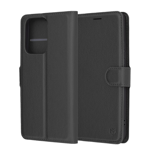 Case for Oppo Reno13 FS 5G / Reno13 F 4G / Reno13 F, Techsuit, Leather Folio, Black