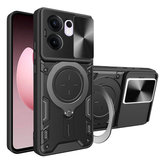 Hülle für Oppo Reno13 FS 5G / Reno13 F 4G / Reno13 F, Techsuit, CamGuard Pro, Schwarz