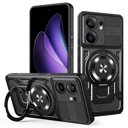 Hülle für Oppo Reno13 FS 5G / Reno13 F 4G / Reno13 F, Techsuit, RuggedCam, Schwarz