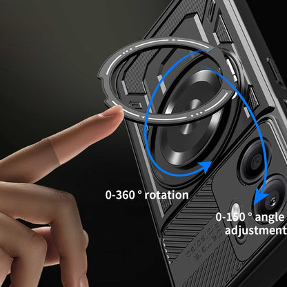 Hülle für Oppo Reno13 FS 5G / Reno13 F 4G / Reno13 F, Techsuit, RuggedCam, Schwarz