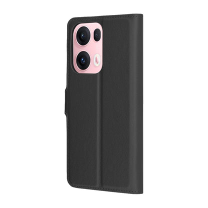 Hülle für Oppo Reno13 Pro, Techsuit, Leder-Folio, Schwarz