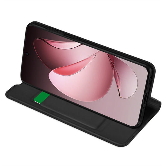 Hülle für Oppo Reno13 Pro, Techsuit, Magskin Book, Schwarz